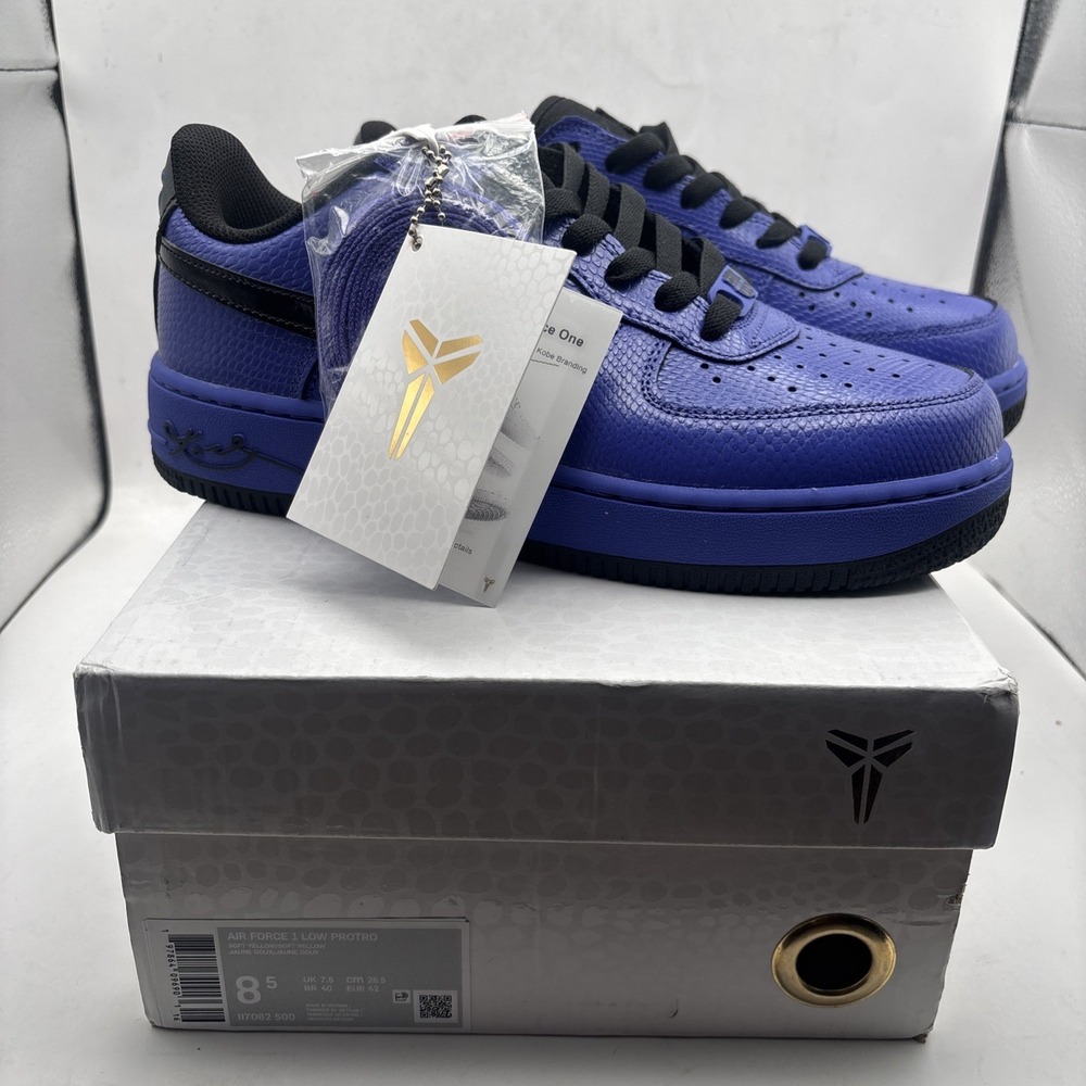 KOBE BRYANT‎ x FC BARCELONA x NIKE AIR FORCE 1 PROTO LOW PERSIAN VIOLET SIZE 8.5